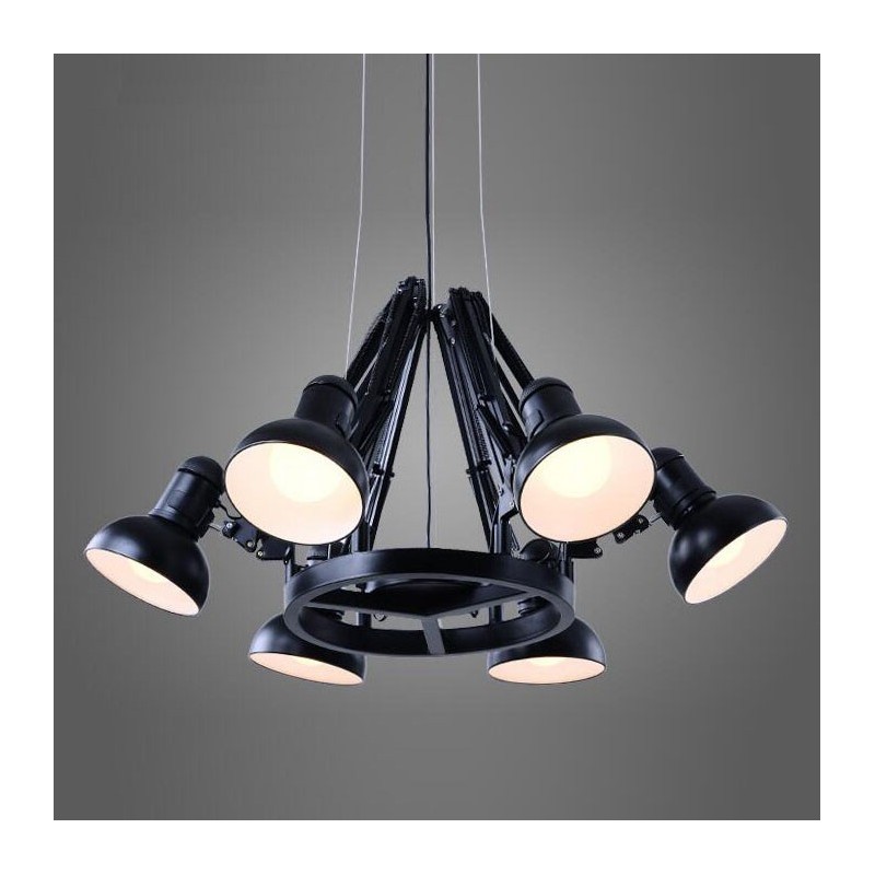 Lampadario moderno contemporaneo a 6 luci, 1 livello