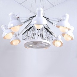 Lampadario contemporaneo a 12 luci in metallo, regolabile