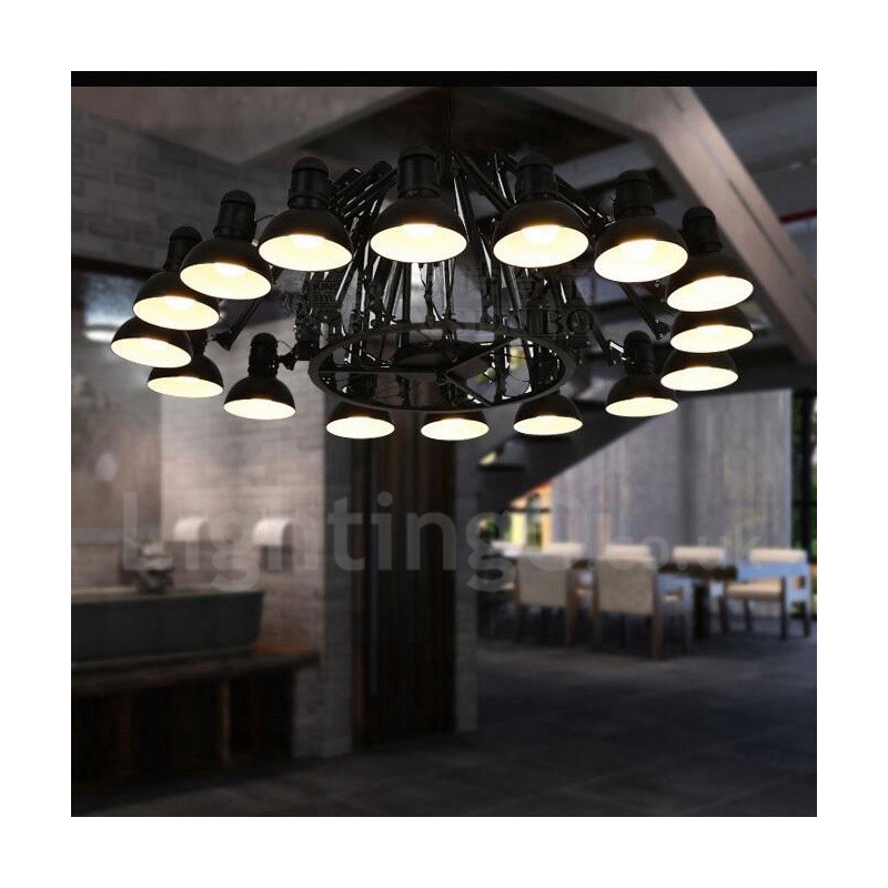 Lampadario moderno contemporaneo a un solo livello con 16 luci