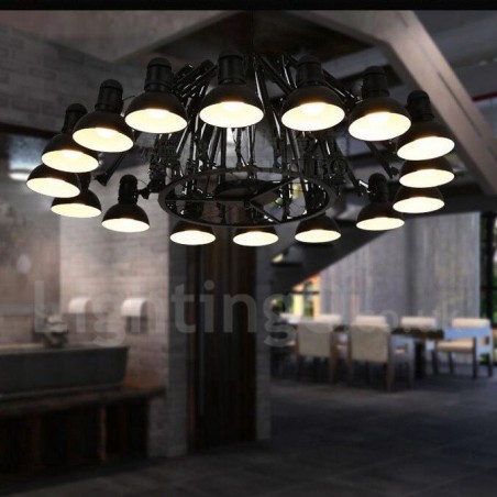 Lampadario moderno contemporaneo a un solo livello con 16 luci
