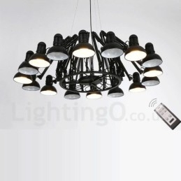 Lampadario moderno contemporaneo a un solo livello con 16 luci