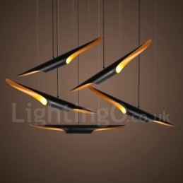 Lampada a sospensione moderna contemporanea in metallo, 80 x 6 cm, cavo regolabile 50 cm