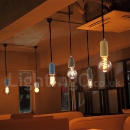 Lampada a sospensione rustica in cemento 1 luce