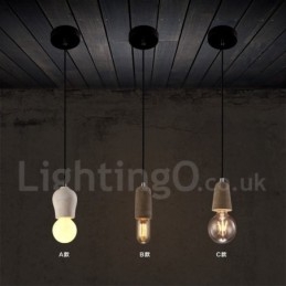 Lampada a sospensione rustica in cemento 1 luce