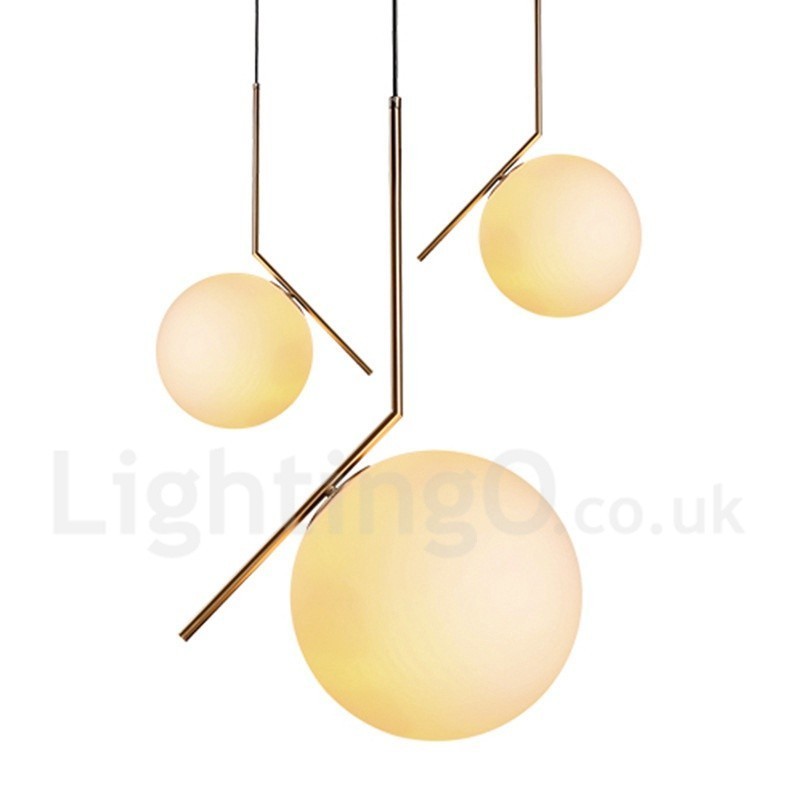 Lampada a sospensione moderna contemporanea 1 luce con paralume in vetro