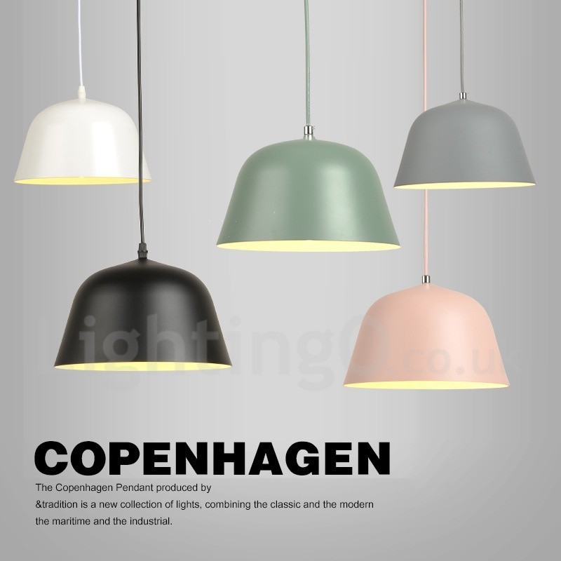 Lampada a sospensione moderna contemporanea 1 luce paralume in metallo