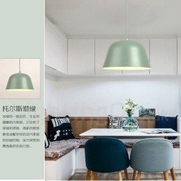 Lampada a sospensione moderna contemporanea 1 luce paralume in metallo