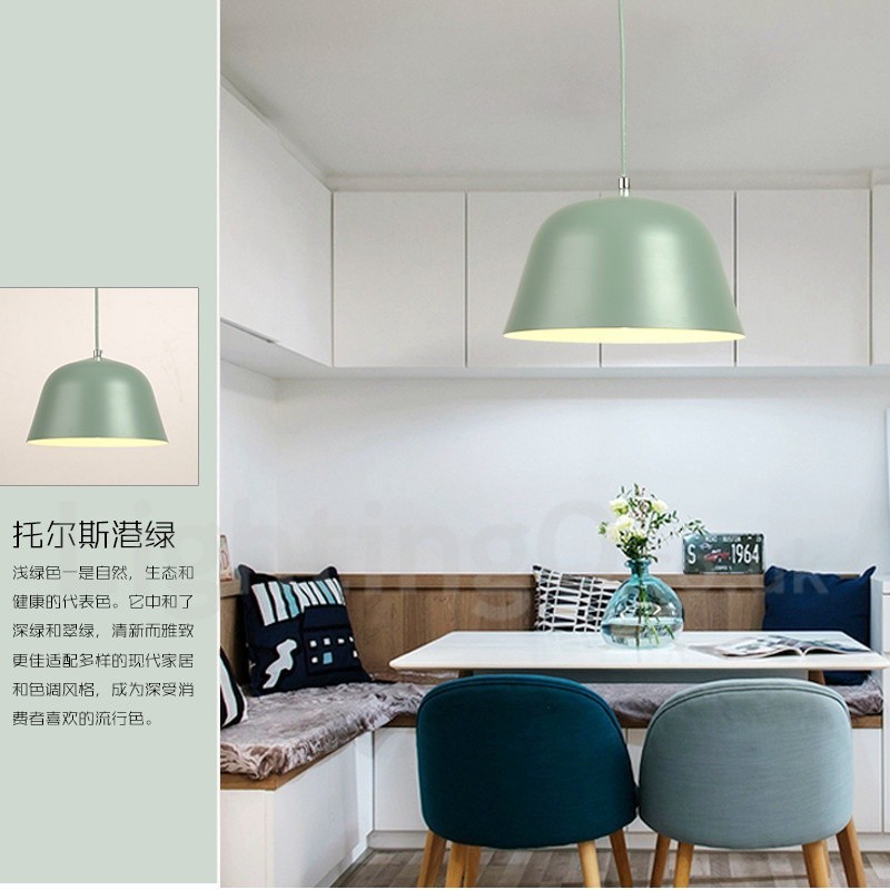 Lampada a sospensione moderna contemporanea 1 luce paralume in metallo