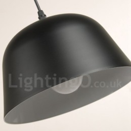 Lampada a sospensione moderna contemporanea 1 luce paralume in metallo