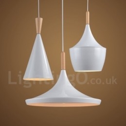 Lampada a sospensione moderna contemporanea 1 luce LED metallo e legno