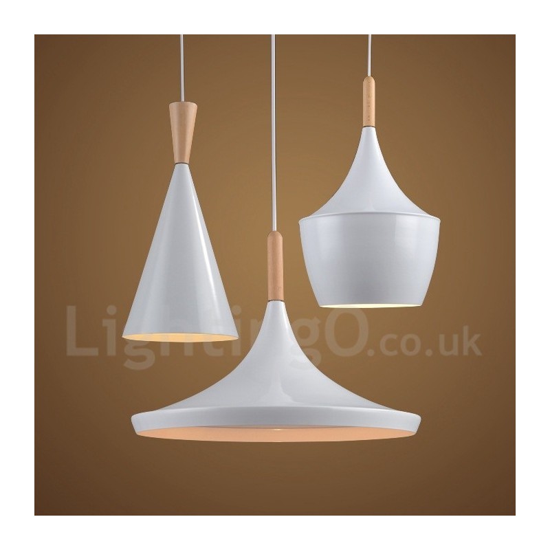 Lampada a sospensione moderna contemporanea 1 luce LED metallo e legno