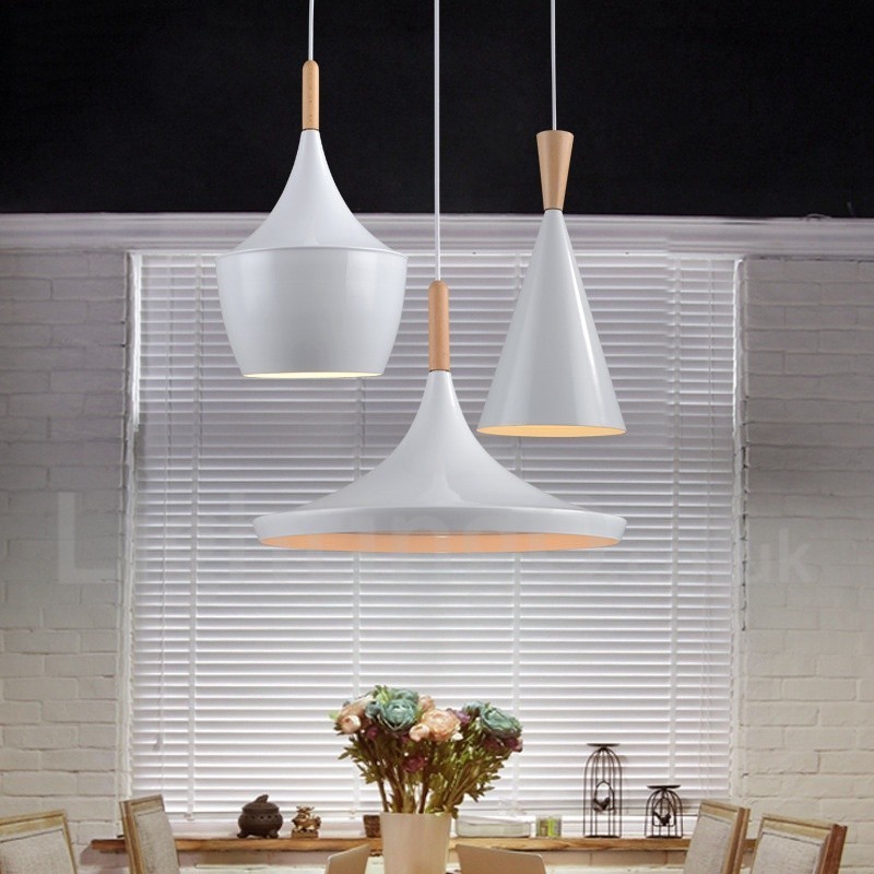 Lampada a sospensione moderna contemporanea 1 luce LED metallo e legno