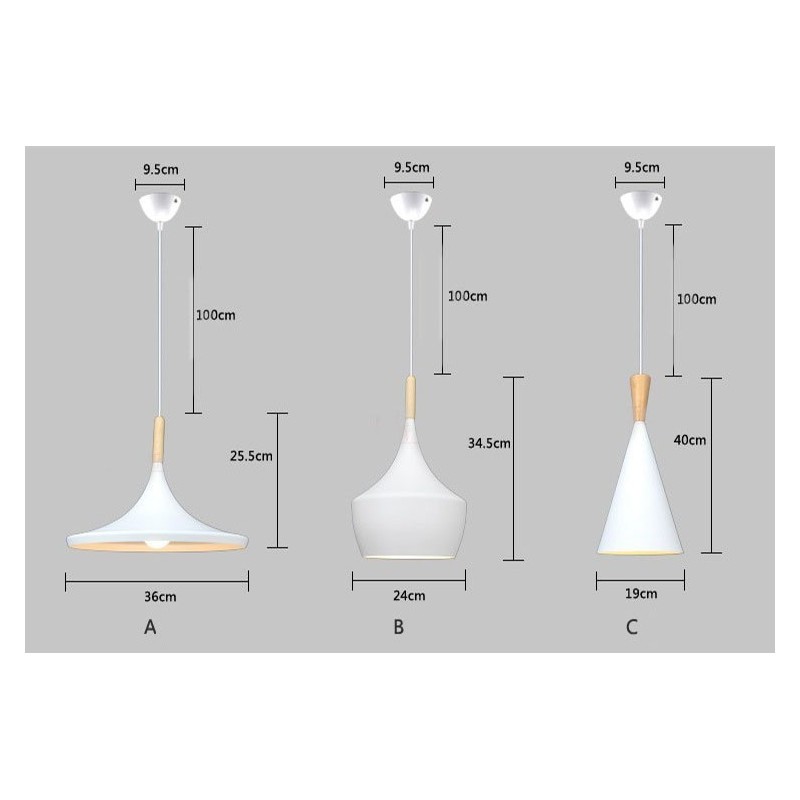 Lampada a sospensione moderna contemporanea 1 luce LED metallo e legno