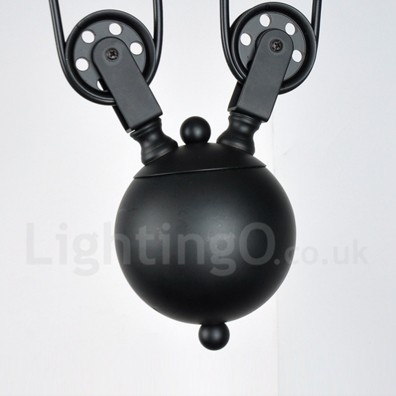 Lampada a sospensione vintage country in metallo a 2 luci