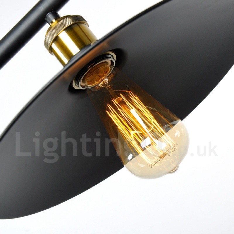 Lampada a sospensione vintage country in metallo a 3 luci