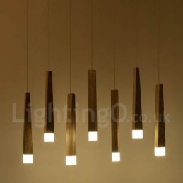 Lampada a sospensione in legno moderna e contemporanea 1 luce