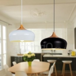 Lampada a sospensione in legno moderna contemporanea 1 luce