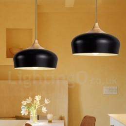 Lampada a sospensione in legno moderna contemporanea 1 luce