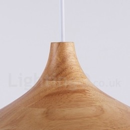Lampada a sospensione in legno moderna contemporanea 1 luce