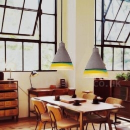 Lampada a sospensione vintage in cemento 1 luce LED