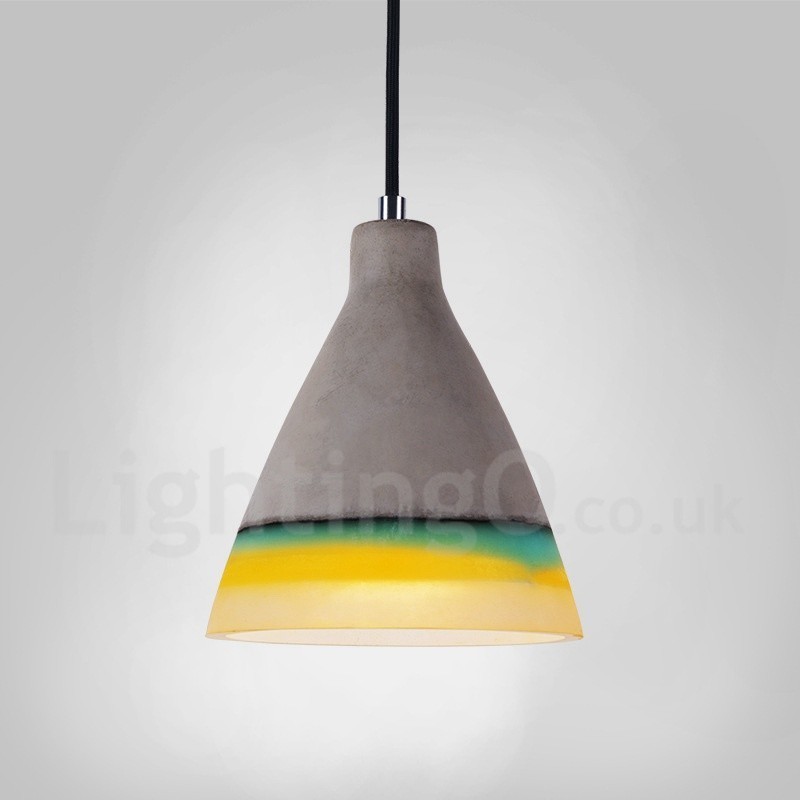 Lampada a sospensione vintage in cemento 1 luce LED