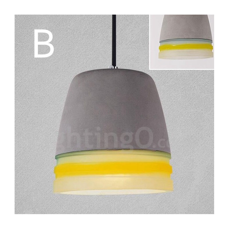 Lampada a sospensione vintage in cemento 1 luce LED