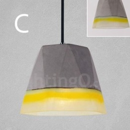 Lampada a sospensione vintage in cemento 1 luce LED