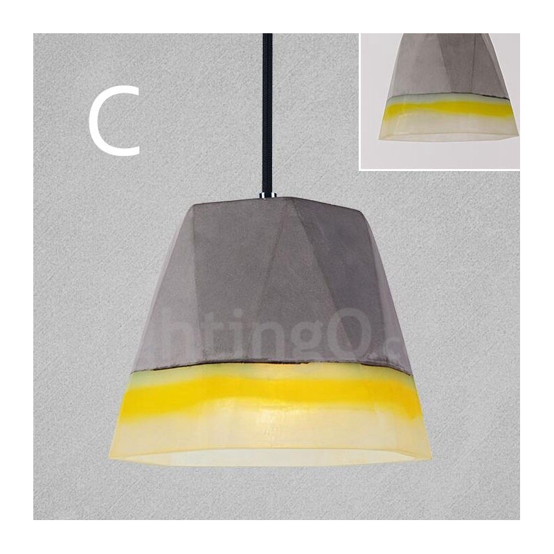 Lampada a sospensione vintage in cemento 1 luce LED