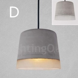 Lampada a sospensione vintage in cemento 1 luce LED