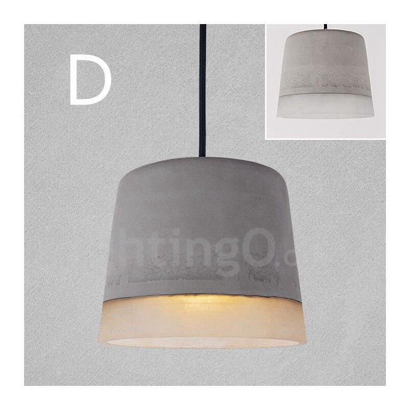 Lampada a sospensione vintage in cemento 1 luce LED