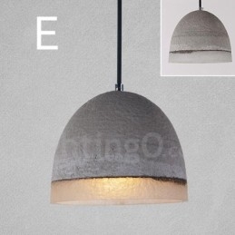 Lampada a sospensione vintage in cemento 1 luce LED