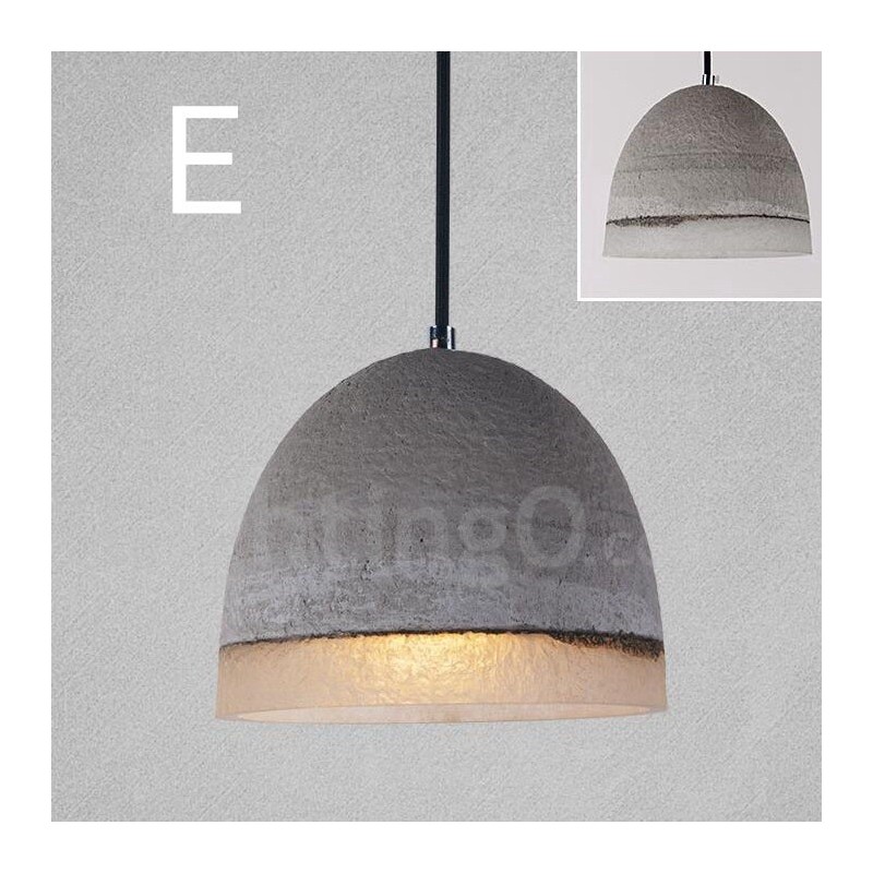 Lampada a sospensione vintage in cemento 1 luce LED