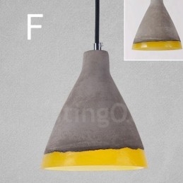 Lampada a sospensione vintage in cemento 1 luce LED