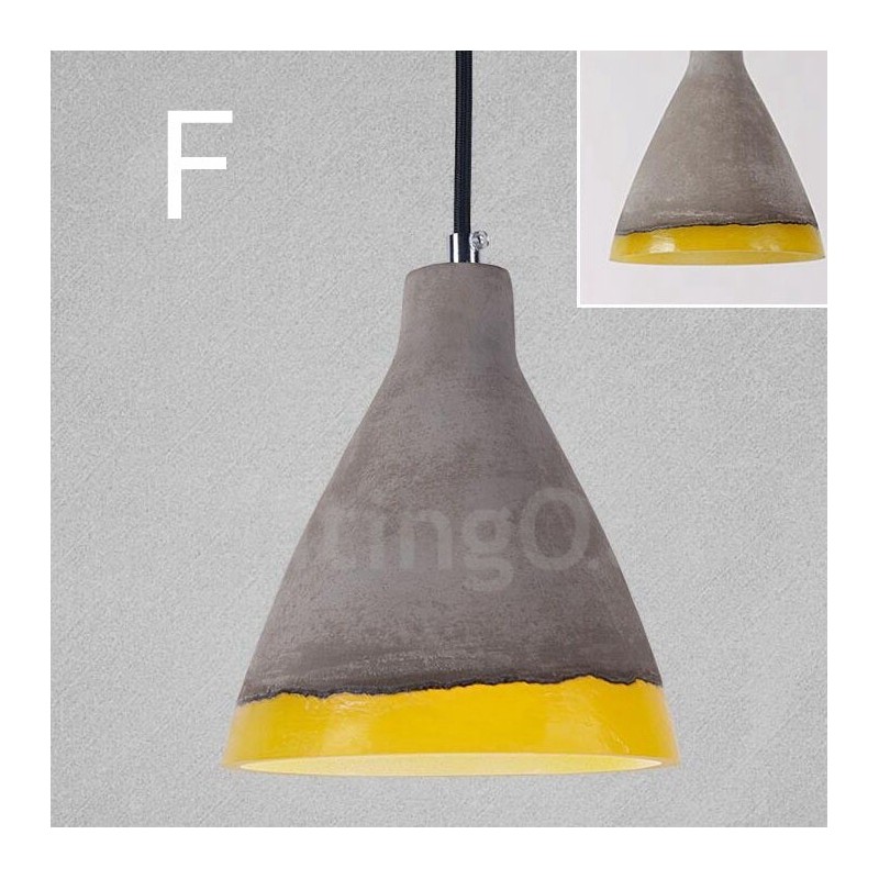 Lampada a sospensione vintage in cemento 1 luce LED