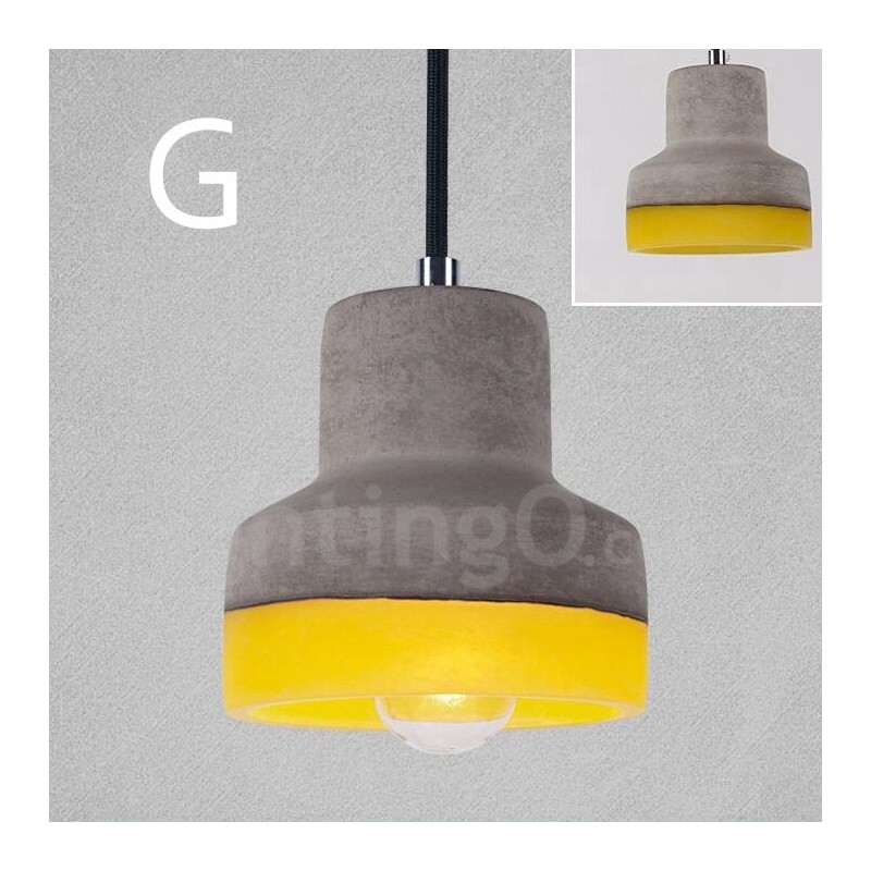 Lampada a sospensione vintage in cemento 1 luce LED