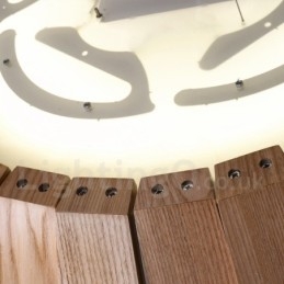 Lampada a sospensione in legno moderna contemporanea 40 cm