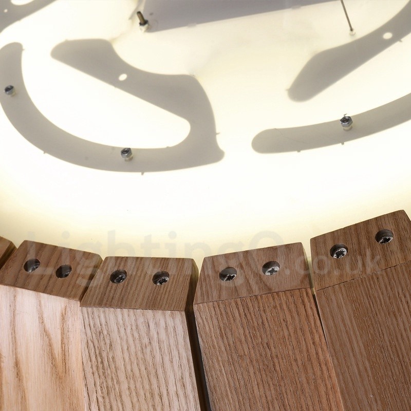 Lampada a sospensione in legno moderna contemporanea 40 cm