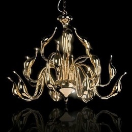 Lampadario moderno 18 luci G4 oro