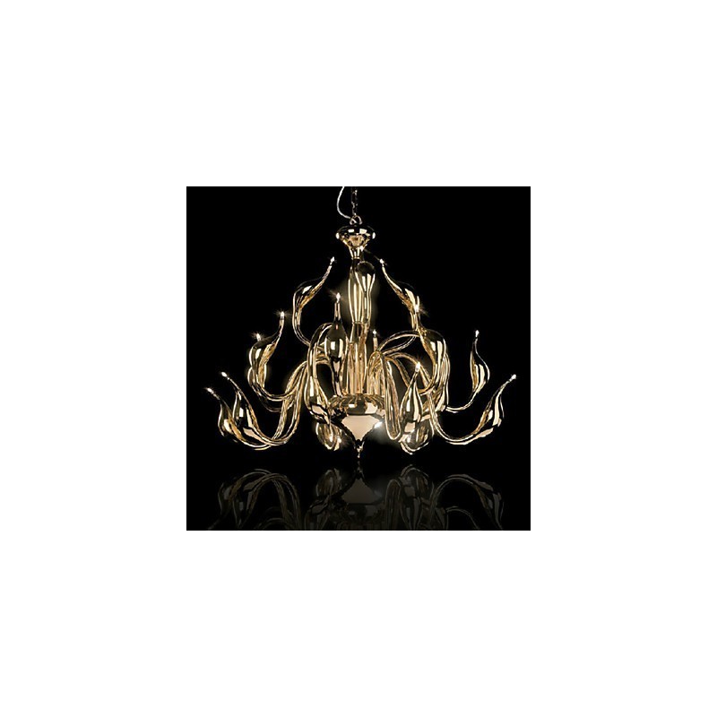 Lampadario moderno 18 luci G4 oro