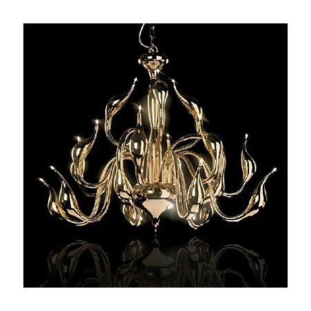 Lampadario moderno 18 luci G4 oro