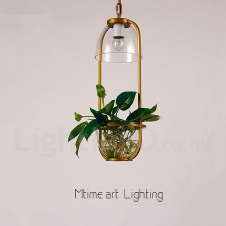 Lampada a sospensione classica in vetro a luce singola