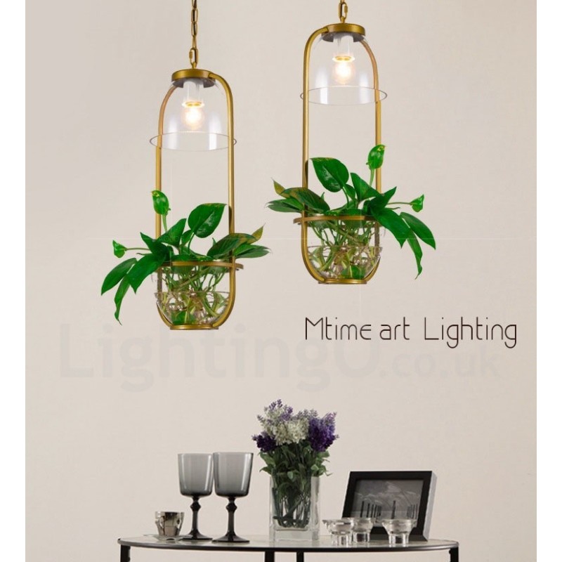 Lampada a sospensione classica in vetro a luce singola