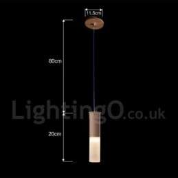 Lampada a sospensione moderna in legno 1 luce