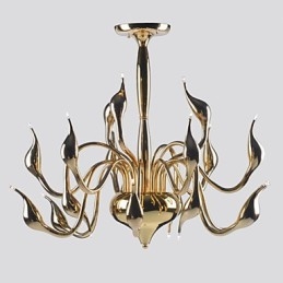 Lampadario moderno 18 luci G4 oro