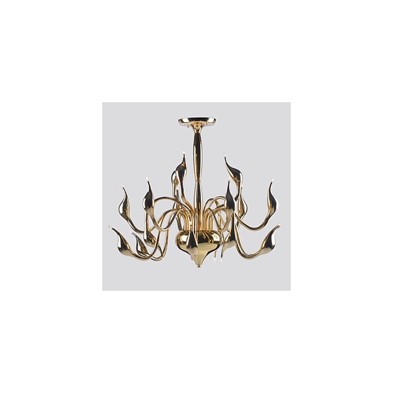 Lampadario moderno 18 luci G4 oro