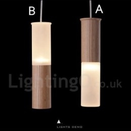 Lampada a sospensione moderna in legno 1 luce