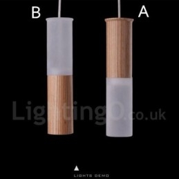 Lampada a sospensione moderna in legno 1 luce