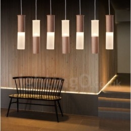 Lampada a sospensione in legno moderna 7 luci