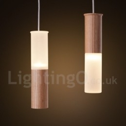 Lampada a sospensione in legno moderna 7 luci