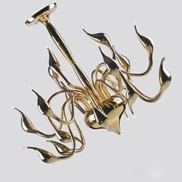 Lampadario moderno 18 luci G4 oro